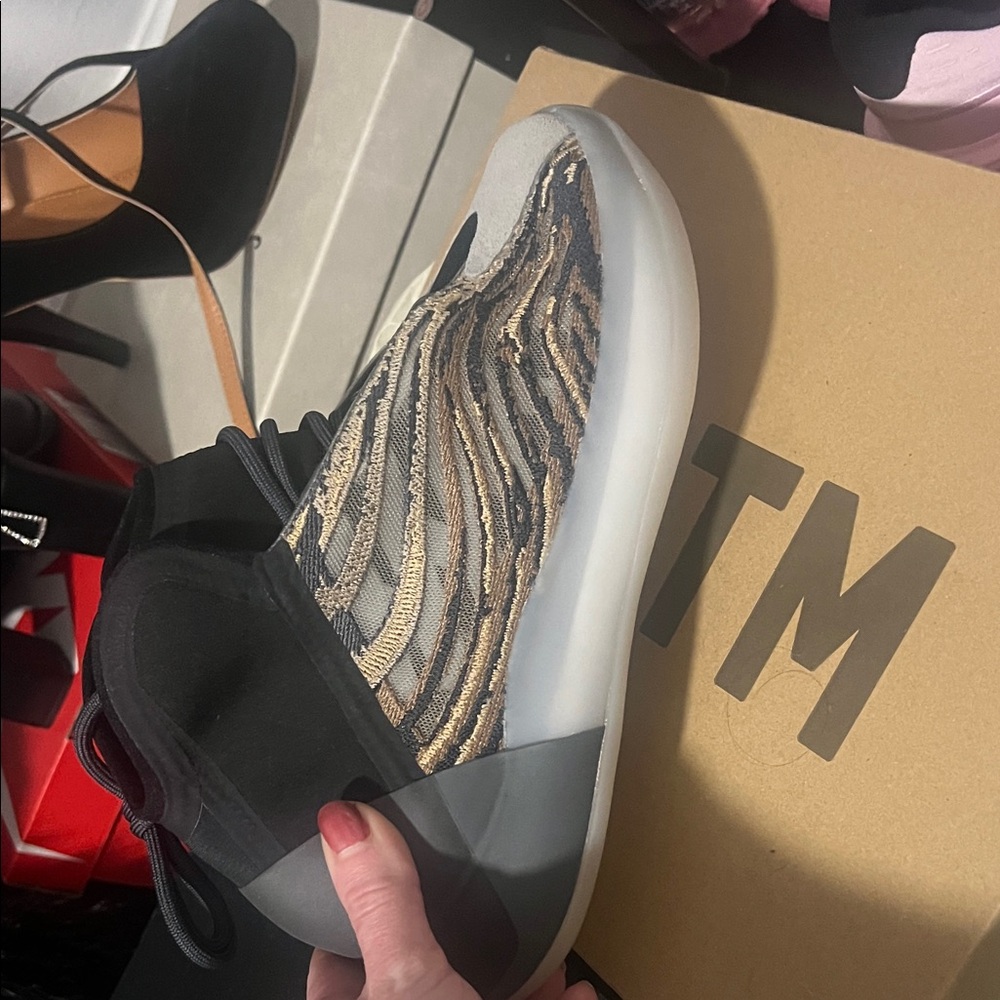 Yeezy Black and Gold Men's Sneakers